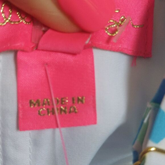 Lilly Pulitzer NWT Kenzie dress in resort white & blues, strapless option 4 - Picture 10 of 14